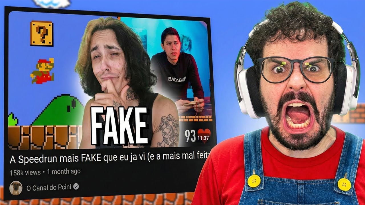 A Speedrun mais FAKE de SUPER MARIO! (Pai Troll)