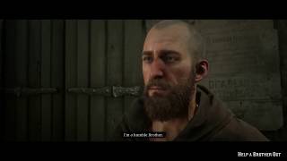 Red Dead Redemption 2 - Help A Brother Out: Arthur Meets Monk Dorkin: Donate Choice Cutscene (2018)
