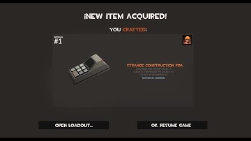 How to Craft a Strange Construction PDA in TF2