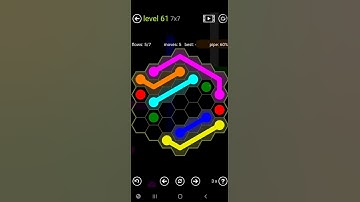 How To Solve Flow Free Hexes Sampler Level 61 7x7 Board Medium Walk Through Solution Walkthrough