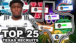 Where Are The Top 25 Texas Football Recruits Going? (2026 Edition)
