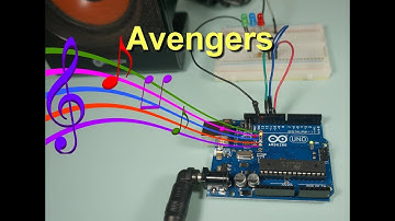 Arduino playing "The Avengers" theme