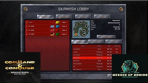 Command and Conquer Red Alert Remastered Skirmish Gameplay USSR– MAP: Marooned II 1