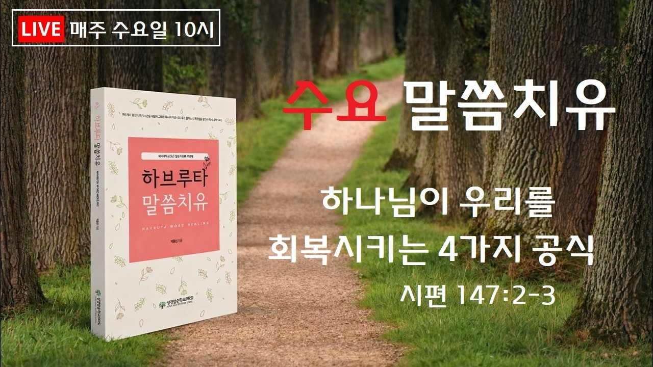 [하나님은 말씀으로 치유하신다 시리즈 08] 하나님이 우리를 회복시키는 4가지 공식