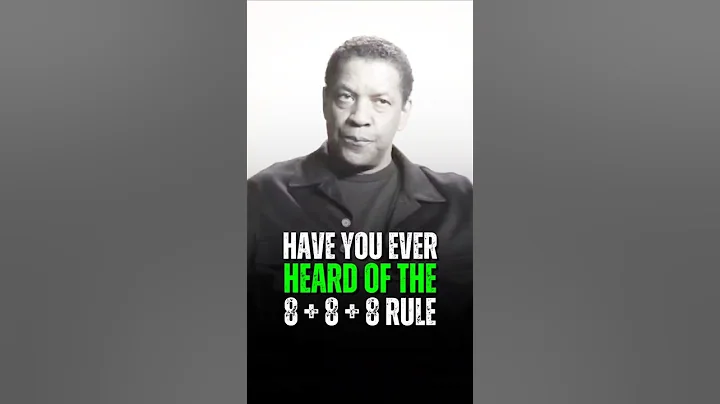Have you ever heard of the 8+8+8 rule?🍀 | Danzel Washington best quotes💞 #motivation #danzel #yt