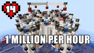 I Built a 1 Million Per Hour Cobblestone Farm in Minecraft Hardcore (#14)