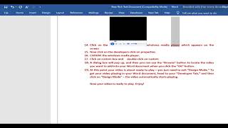 How to add off-line video in MS word in windows 10 screenshot 5
