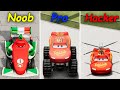 Monster truck lightning mcqueen  noob vs pro vs hacker in beamng drive