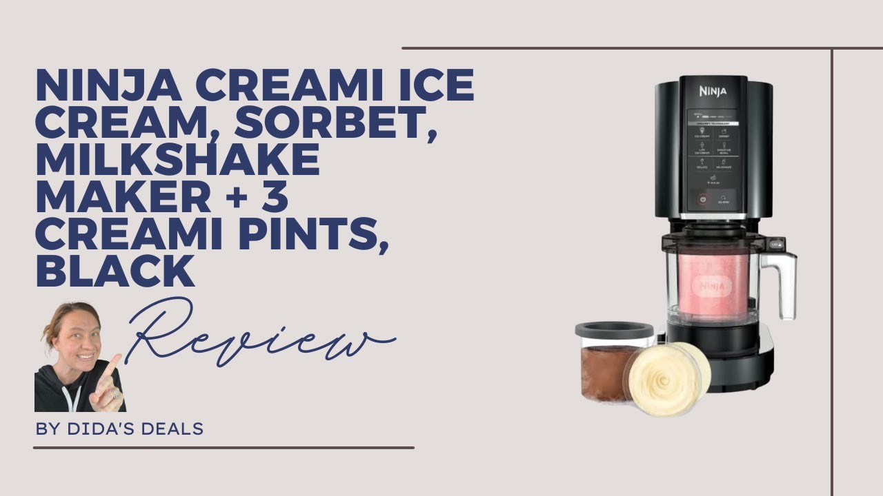  Ninja CREAMi Ice Cream, Sorbet, Milkshake Maker + 3 CREAMi  Pints, Black: Home & Kitchen