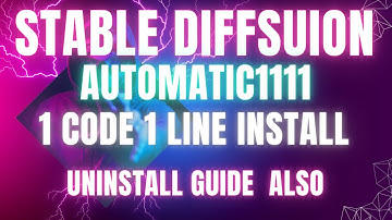How to Install & Uninstall Stable Diffusion   automatic1111 with 1 Line of Code -  Github Tutorial