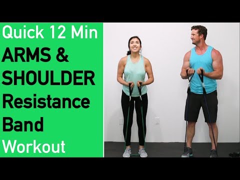 Resistance Band Bicep and Tricep Workout - Band Arms Workout