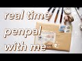 real time penpal with me — soft brown & pink theme