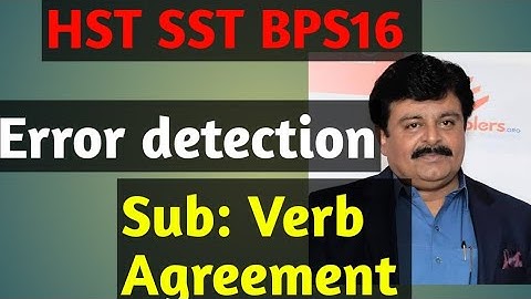 Error Detection| Sub: Verb Agreement| SST HST BPS16| preparation| IBA SUKKUR