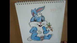 طريقة رسم أرنوب شم النسيم -  How to draw the easter bunny