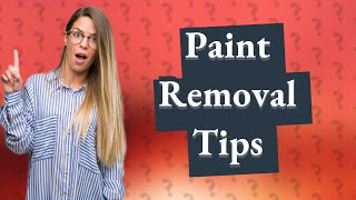 How do you remove paint without damaging walls?