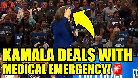 Kamala Harris STOPS SPEECH Over Medical EMERGENCY🚨