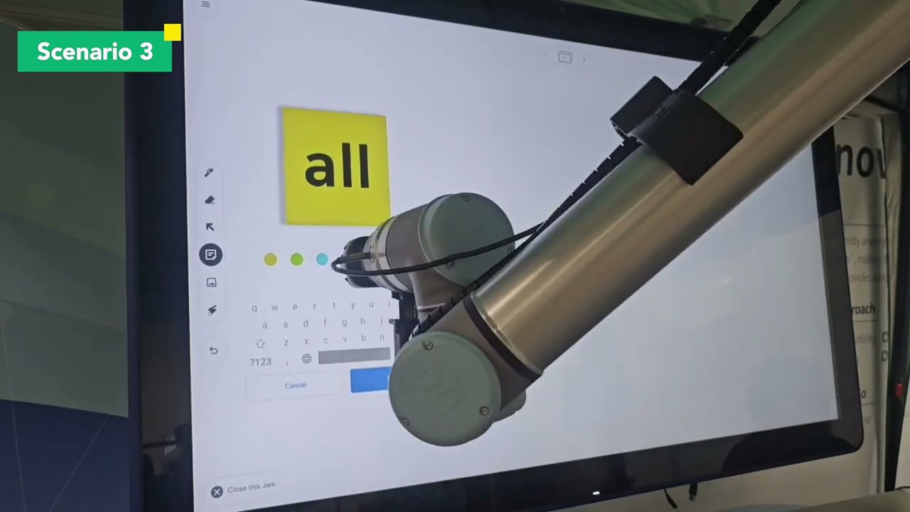 Allion ART – Robot Arm in Interactive Whiteboard Application