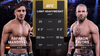 UFC Gaming 2 Rafael Mandoval Vs. Jaxon Favors Light Heavyweight Bout 2024