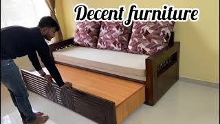 Wooden sofa cumbed with storage box 6/5ft @DecentFurniture