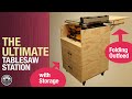 The Ultimate Mobile Table Saw Station with Storage &amp; Outfeed