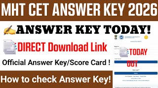 Mht cet answer key 2026 | How to check Mht cet answer key 2026| Mht cet answer key kaise dekhe?