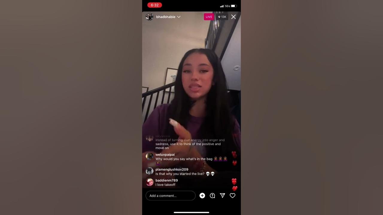 Bhad bhabie ig live - YouTube