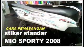 cara pasang stiker motor mio sporty 2008