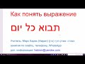 1358. Как понять выражение ТАВО КОЛЬ ЙОМ на иврите. ТААЛЬ КУЛЬ ЙОМ на арабском. Приходи еще