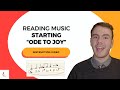 Reading music  starting ode to joy