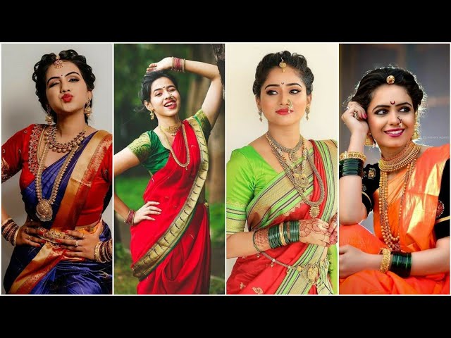 simple poses in Navari saree ❤️||How to pose for photo||Elegant poses||Poses  in traditional ❤️ - YouTube