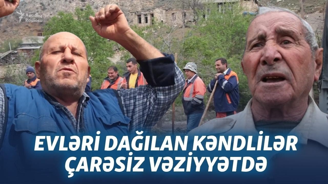 Goranboyda kəndlilər fəryad edir: Güclü sel evləri dağıdıb