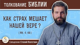 Как страх мешает нашей вере ? (Мк. 4:40) Священник Стахий Колотвин