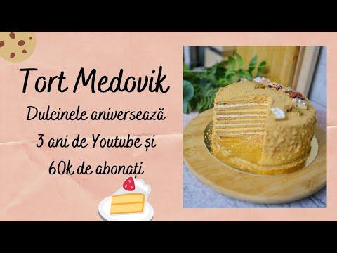 Tort Medovik (Tort Rusesc cu Miere și 2 tipuri de Cremă) || 🍯 Dulcinele 🎂