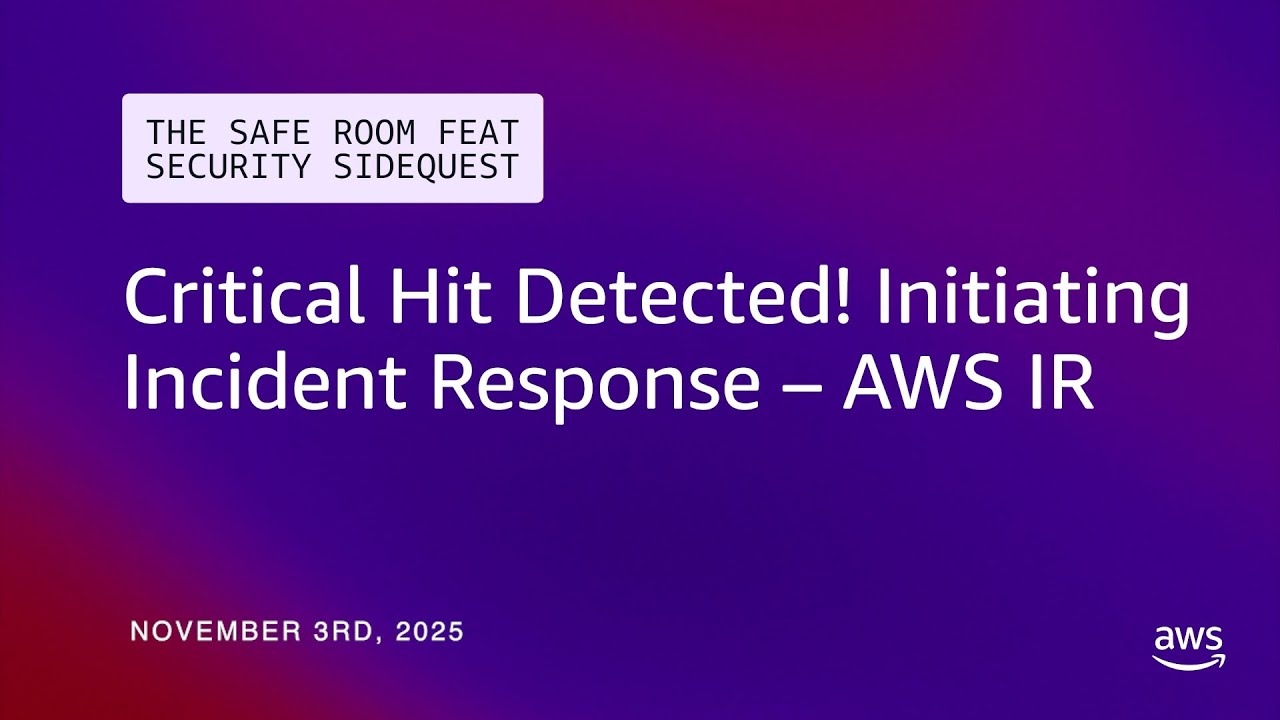 Critical Hit Detected! Initiating Incident Response – AWS IR