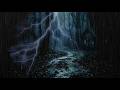 Instant Sleep with Rainstorm in a Dark Forest Night, Rain for Sleeping, No Ads