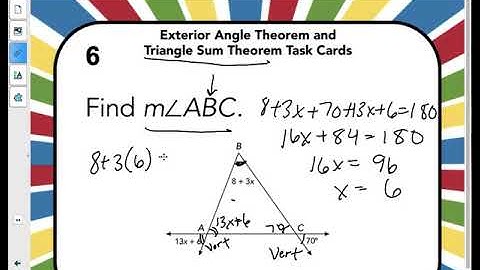 Exterior Angle Theorem & Triangle Sum Theorem
