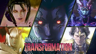 ALL DEVIL GENE\/DEMON TRANSFORMATIONS IN TEKKEN | TEKKEN 8 [4K]