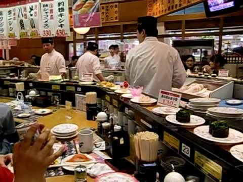 Revolving Sushi Restaurant in Otaru, Japan