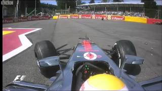 Formula 1 - Crash at 2012 Belgian Grand Prix caused by Grosjean, knocking out Hamilton and Alonso