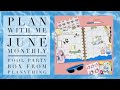 PLAN WITH ME | JUNE MONTHLY SPREAD   & PLANYTHING ‘POOL PARTY’ UNBOXING | THE HAPPY PLANNER