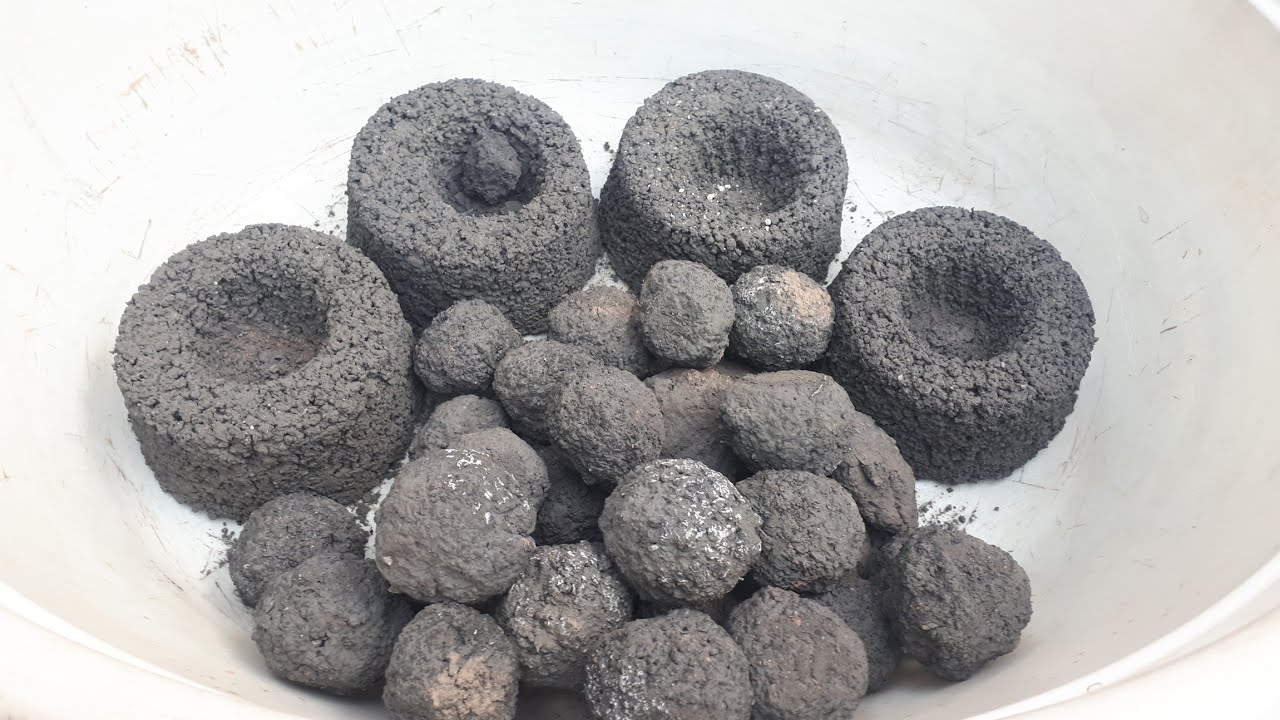 ASMR:so dusty crunchy smokey pure charcoal reforms and chunks crumbling in bucket/satisfying