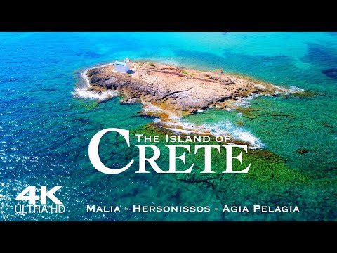 [4K] CRETE 2024 🇬🇷 4 HOUR Drone Aerial of Hersonissos Malia & Agia Pelagia | Greece Kreta Creta