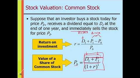 Finance Lecture 9: Asset Valuation: Stocks