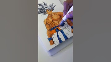Drawing Goku from Dragon Ball with Ohuhu Alcohol marker || DrawWithObito || #anime #goku