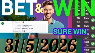 Correct Score Tips & Predictions Today | /31/2026| Expert Football Bets & Sure Wins