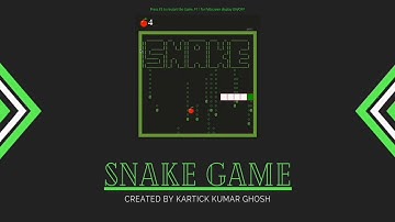 Snake Game using HTML(or HTML 5) , CSS and JavaScript (Web development Project to add in resume xD )