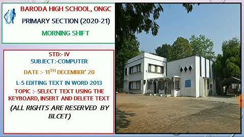 STD 4 L 5 Editing Text in Word 2013.