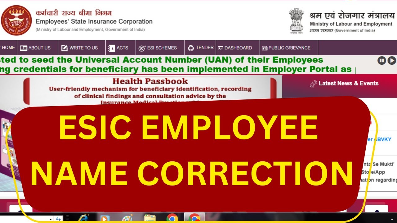 How To Change Employee Name In ESIC ESI Employee State Insurance 