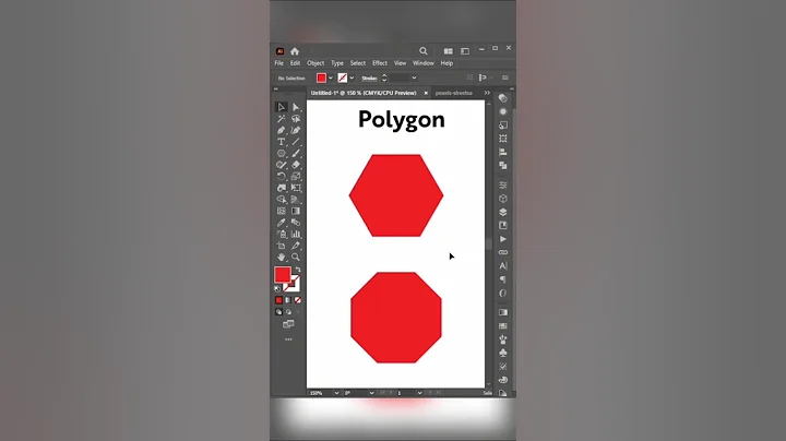 Polygon Tool in Illustrator #shorts
