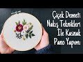 Çiçek Demeti Nakış Teknikleri İle Kasnak Pano Yapımı #StayHome #WhitMe